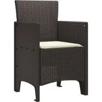 vidaXL Tuinstoel 2 st Bruin Polypropyleen