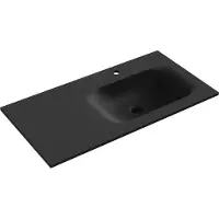 Mexen Vela ingebouwde wastafel rechts 101 x 46,5 cm, zwart mat - 25231071P