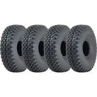 Parnells 4,00 x 4 Journey 6-laags blokband met binnenband, 160 kg, 60 PSI, voor luchthaventrekkers (set van 4)