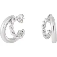 Yehwang Double trouble oorbellen - zilveren kleur