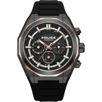 Police Analoog horloge zwart gemêleerd
