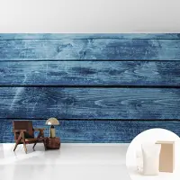 Coloray Behang - Rustieke vloer Behangrol - 416x254 cm - Blauw Behang - Voor liefhebbers van moderne interieurs - Behang Voor de woonkamer, voor het kantoor - Vliesbehang Texturen