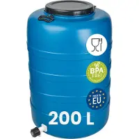 Garronda 200L Met Kraan – Vat met wijde hals - Kuilvoer in vat – Bagagetrommel – Gistingsvat – Gistingscontainer – Voerton