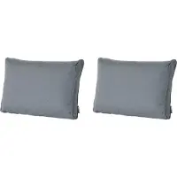 Madison lounge rugkussen rib grey ca. 40x60 cm set van 2