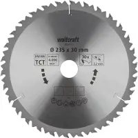 Wolfcraft - Cirkelzaagblad 235 mm - 30 Tanden - 30 mm boring - voor Cirkelzaag - 235x30 - 6650000