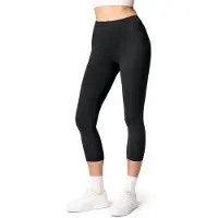 Ladeheid LA-LA40-132-LE Dames Capri Leggings - Sport - Vrijetijdsbroek - 3/4 Lengte - Katoen - Sporbroek - Yogabroek - Zwart - M