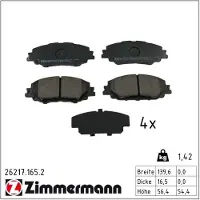 ZIMMERMANN 26217.165.2 Remblokken