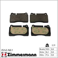 ZIMMERMANN 25145.160.1 Remblokken