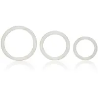 Calexotics California Exotic Novelties Tri-Rings - Cockring - beigeig - 3 stuks - Ø 40 mm