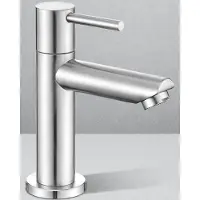 CECIPA MAX Badkamerkraan Koudwaterkraan - Wastafelkraan Koud Water - Koudwaterkraan - RVS - Waterbesparend - Wastafelkraan - inclusief aansluitingen - Zilver