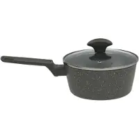 Gerimport Steel / sauspan - zwart marble - D16 cm - alle warmtebronnen - aluminium