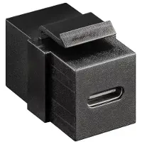 Goobay Keystone USB C | 10 Gbit/s (4K@60Hz, 100W, Zwart)