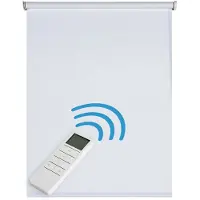 STORESDECO - Motorgecontroleerd Opaco blackout, afstandsbediening, Wit 140x250cm