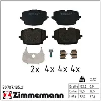 ZIMMERMANN 20707.185.2 Remblokken