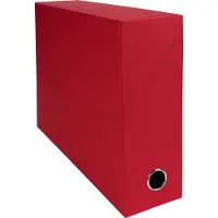 Exacompta 5x Transportdoos Rug 90mm - canvas papier - Rood - 89525E