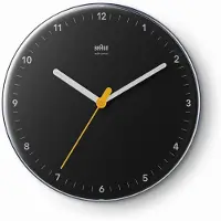 Braun BC26B-DCF - Wandklok - Analoog - Rond - Kwarts veegbeweging - Radiogestuurde tijdsaanduiding - Zwart