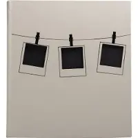 Exacompta Boekgebonden fotoalbum 60 zwarte pagina's Instants - Beige - 16523E