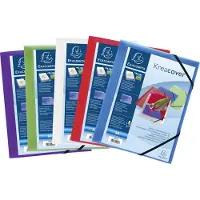 Exacompta 25x Kreacover elastomap met 3 kleppen - ondoorschijnende PP 5/10de- A4 - Geassorteerd - 55189E