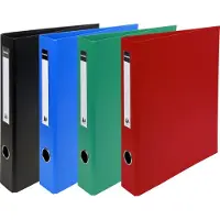 Exacompta Bright colours 40 mm Ringband Karton, pvc (polyvinylchloride) A4 4 Ringen Kleurenassortiment 51640E 15 Stuks