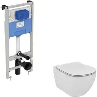 Ideal standard ProSys - Complete toiletset ProSys inbouwreservoir, hangend toilet en wc bril Tesi, Aquablade, SoftClose R038501