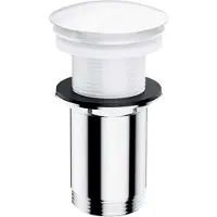 Omnires - Wastafel afvoerplug, ClickClack, wit A716BP