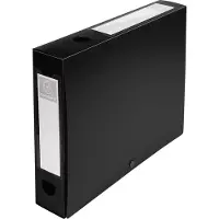 Exacompta 10x Ondoorzichtige klasseerdoose PP 7/10de Rug 60mm - A4 - Zwart - 59631E