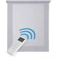 STORESDECO - Motorgecontroleerd Screen rolgordijn, thermische isolatie,Grijs 100x250cm
