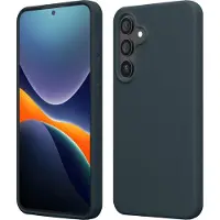 Kwmobile telefoonhoesje geschikt voor Samsung Galaxy S25 - Hoesje met siliconen coating - Smartphone case in leisteen