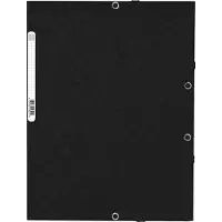 Exacompta 50x Elastomap met 3 kleppen in glanskarton 355g/m2 - Zwart - 55301E