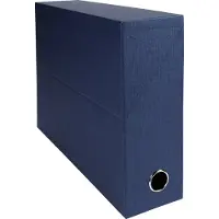 Exacompta 5x Transportdoos Rug 90mm - canvas papier - Donkerblauw - 89527E