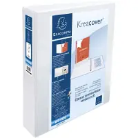 Exacompta Kreacover 50 mm Presentatieringband PP (Polypropeen) A4+ 2 Ringen Wit 51924E 10 Stuks