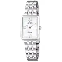 Lotus Analoog horloge parelwit