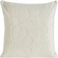 Eurofirany Decoratieve Cussenhoes 40x40 Ariel 4 Crème Bloemig Velours