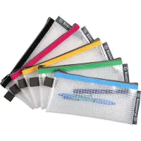 Exacompta Gripzakken 34110E Ritssluiting PP (Polypropeen), EVA (Ethyleenvinylacetaat) Liggend 10 (B) x 0,4 (D) x 20 (H) cm Kleurenassortiment Pak van 10
