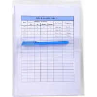 Exacompta 10x Pak van 2 zelfklevende tassen met balg - gladde PP 20/100ste - A4 - Transparant - 56300E