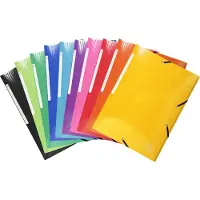 Exacompta 25x IDERAMA Elastomap 3 kleppen Maxi Capacity 600gm2 A4 - Geassorteerd - 55929E