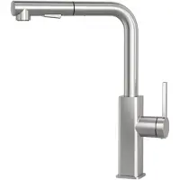 CECIPA MAX Keukenkraan Zilver - Keukenkraan Met Uittrekbare Uitloop - 360° draaibereik - Mengkraan Keuken - Badkamer Kraan - Warm en Koud