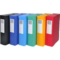 Exacompta Archiefdoos 50830E Kleurenassortiment Gewafeld glanskarton 25 x 33 cm 6 Stuks