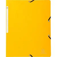 Exacompta 50x Elastomap zonder klep in glanskarton 355 g/m2 - A4 - Geel - 55419E
