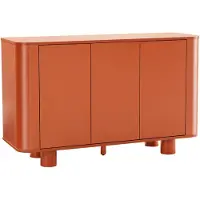 Oviala - Moderne rechthoekige buffetkast met 3 deuren L120 cm oranje - Dario