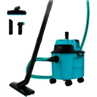 Cecotec Conga Rockstar Wet & Dry Compact, 1200 W, stofzuiger met borstels, geschikt voor droog en nat gebruik, zonder zak, 10 liter, zwart, blauw