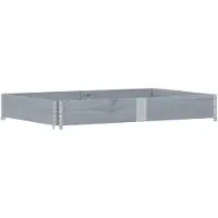 vidaXL Plantenbak 150x100 cm massief grenenhout grijs