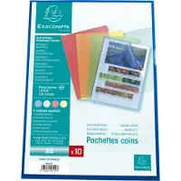 Exacompta 10x Pak van 10 L mappen- gekorrelde PP 12/100ste - A4 - Geassorteerd - 56119E