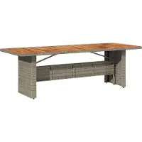vidaXL Tuin Eettafel Set 9 st Grijs en Bruin poly rattan