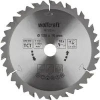 Wolfcraft - Cirkelzaagblad 130 x 16 mm - 18 Tanden - 6730000