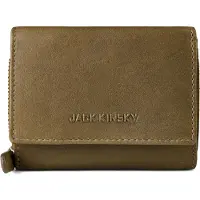 Jack kinsky Aruba Portemonnee RFID-bescherming Leer 10 cm - Dames - Horizontaal - oliv