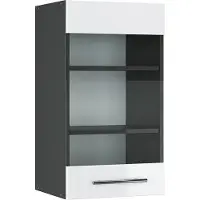 Vicco Fame-Line Glazen keukenkast – 40 cm Wit Hoogglans