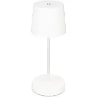 Briloner Boja LED-tafellamp, draadloos, IP44, dimbaar, bediening via touch, spatwaterdicht, wit, Ø10,5 x 26 cm