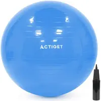 Springos Fitnessballen - Yoga Bal - Pilates - Zwangerschap - Met Pomp - PVC - Blauw - 150 Kg - 75 Cm