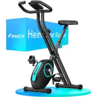 Merach Opvouwbare Magnetische Hometrainer - 16 Weerstandsniveaus - LCD-scherm - Tabletsteun - Compact Ontwerp - Hoogte Verstelbaar